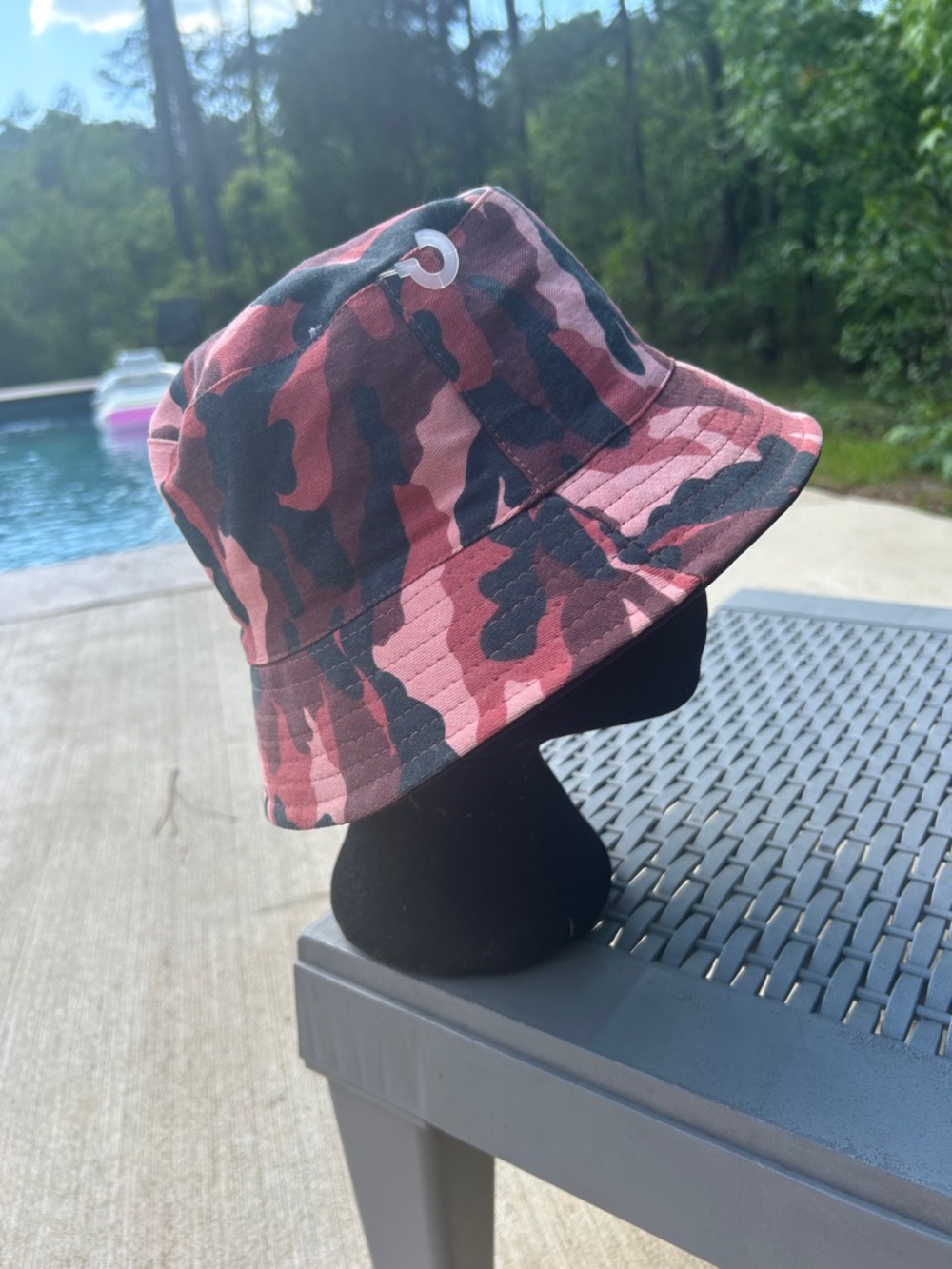 Women's Pink Camo Bucket Hat - Stylish Sun Hat